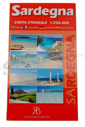 Strassenkarte Sardinien